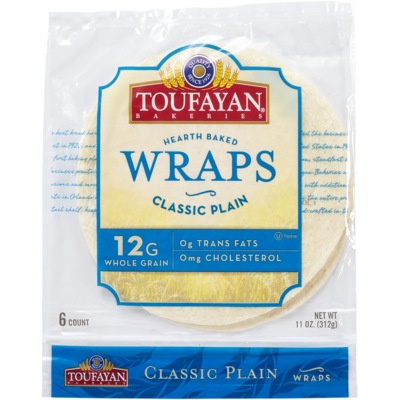 Toufayan Kosher Toufayan Plain Classic Wraps 312 g, $1.38/100g