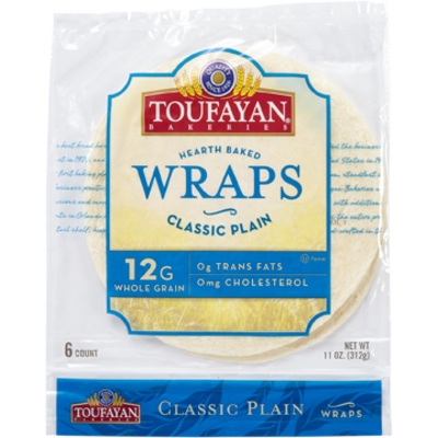 Toufayan Wraps natures Toufayan, classiques casher 312 g, 1,86 $/100g