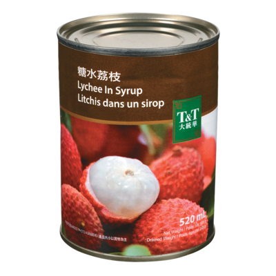 T&T Litchis dans le sirop 540 ml, 0,65 $/100ml