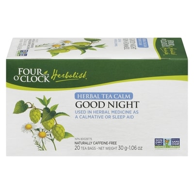 Four O'Clock Herbalist Herbal Tea Calm Good Night 20 Teabags 30 g, $18.30/100g