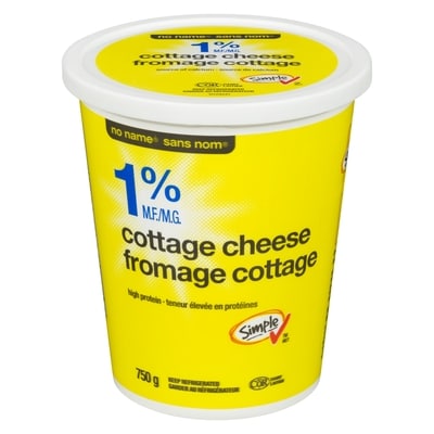 Sans Nom Fromage cottage, 1 % M.G. 750 g, 0,93 $/100g