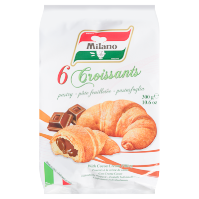 Milano Cookies, Croissants with Cocoa Cream Filling  300 g, $1.33/100g