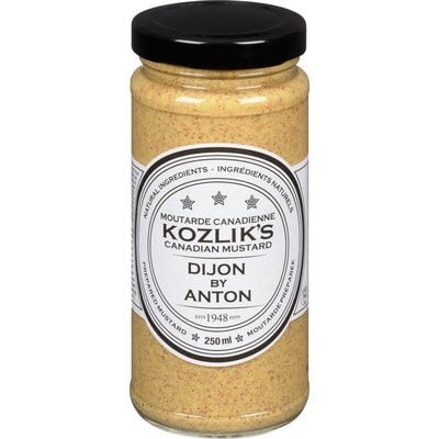Kozlik’s Moutarde canadienne Kozlik’s Dijon par Anton 250 ml, 3,00 $/100ml