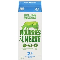 Rolling Meadow Lait 2 % 2 l, 0,40 $/100ml