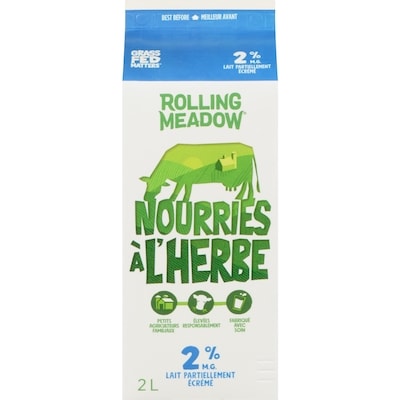 Rolling Meadow Lait 2 % 2 l, 0,33 $/100ml