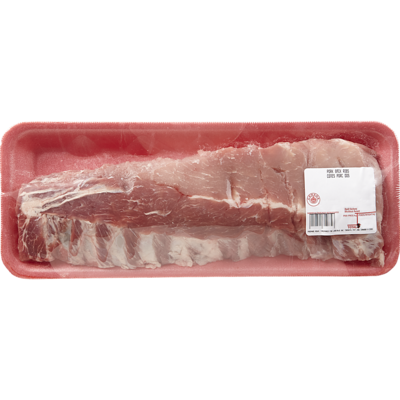 null Pork Back Ribs (Portions) , Service Case $17.61/1kg $7.99/1lb