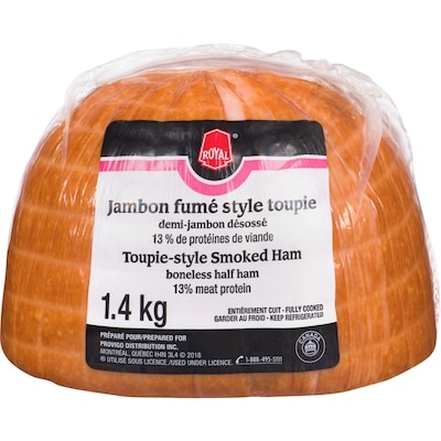 Royal Toupie-Style Smoked Ham Boneless Half Ham 1.4 kg, $1.07/100g