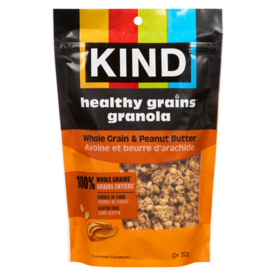 Kind Granola Grains entiers et beurre d'arachide 312 g, 2,24 $/100g