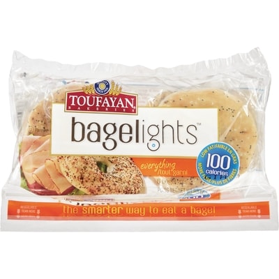 Toufayan Bagelight Everything Bagels 270 g, $1.22/100g