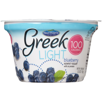 Norman Greek Yogurt, Light Blueberry 150 g, $2.00/100g