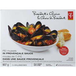 President's Choice Pei Mussels In Provencale Sauce 907 g, $1.21/100g