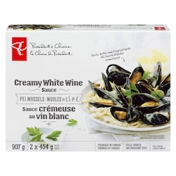 President's Choice Pei Mussels In Creamy White Wine Sauce 907 g, $1.10/100g