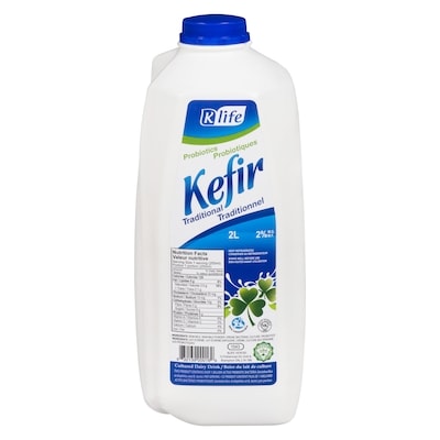 Klife Yogurt, Probiotics Kefir Traditional 2% M.F. 2 l, $0.40/100ml