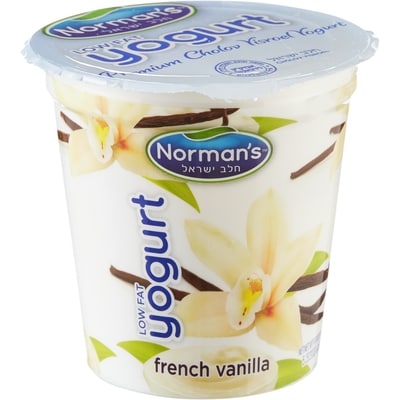 Norman Kosher Low Fat Yogurt, Vanilla 150 g, $1.19/100g