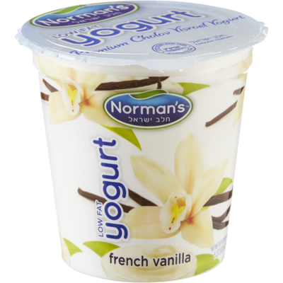 Norman Yogourt faible en gras, vanille casher 150 g, 0,99 $/100g