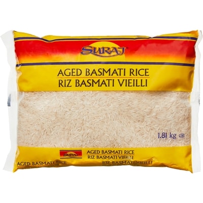 Suraj Riz basmati vieilli 1.81 kg, 0,33 $/100g