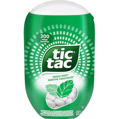 Tic Tac Mints, Fresh Mint, 200 Pills per Pack, Case of 4 Packs 4x98.0 g, $4.59/100g