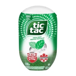 Tic Tac Menthes, Menthe Fraîcheur, Bonbons à la menthe, 200 pilules 98 g, 5,40 $/100g