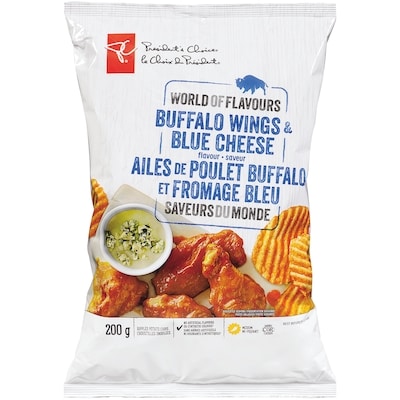 President's Choice World of Flavours Buffalo Wings & Blue Cheese Flavour Potato Chips 200 g, $1.25/100g