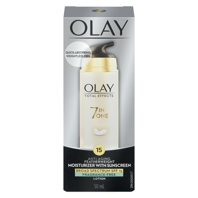 Olay Total Effects Fragrance-Free Featherweight Moisturizer 50 ml, $65.98/100ml