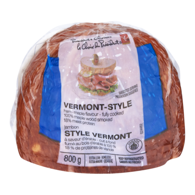 le Choix du Président Jambon Extra-Maigre Désossé Style Vermont À Saveur D'Érable 800 g, 1,62 $/100g