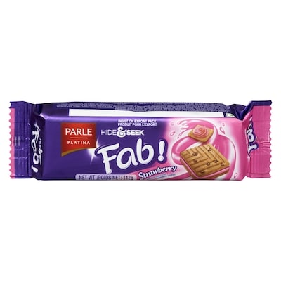 Parle Hide & Seek Fab! Strawberry Cookie 112 g, $1.33/100g