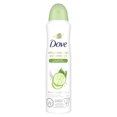 Dove Antisudorifique en vaporisateur sec Soin avancé Essentiels frais 107 g, 9,34 $/100g