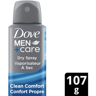 Dove Antiperspirant Deodorant Dry Spray For Men Clean Comfort 107 g, $9.80/100g