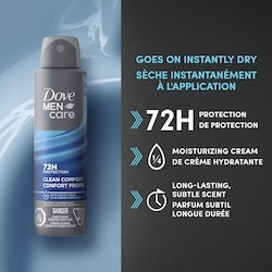 Dove Antiperspirant Deodorant Dry Spray For Men Clean Comfort