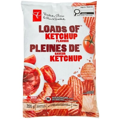 le Choix du Président Croustilles ondulées pleines de saveur ketchup  200 g, 1,25 $/100g