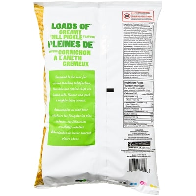 Loads of Creamy Dill Pickle Flavour Rippled Potato Chips
