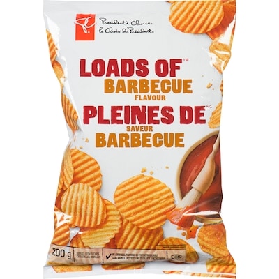President's Choice Loads Of Barbecue Rippled Potato Chips 200 g, $1.75/100g