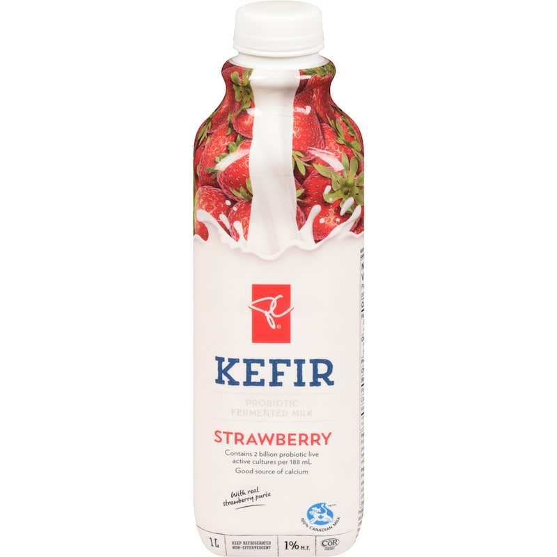 Strawberry Kefir Probiotic Fermented 1% M.F. Milk