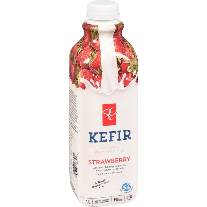 Strawberry Kefir Probiotic Fermented 1% M.F. Milk