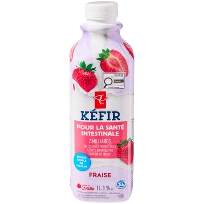 Strawberry Kefir Probiotic Fermented 1% M.F. Milk