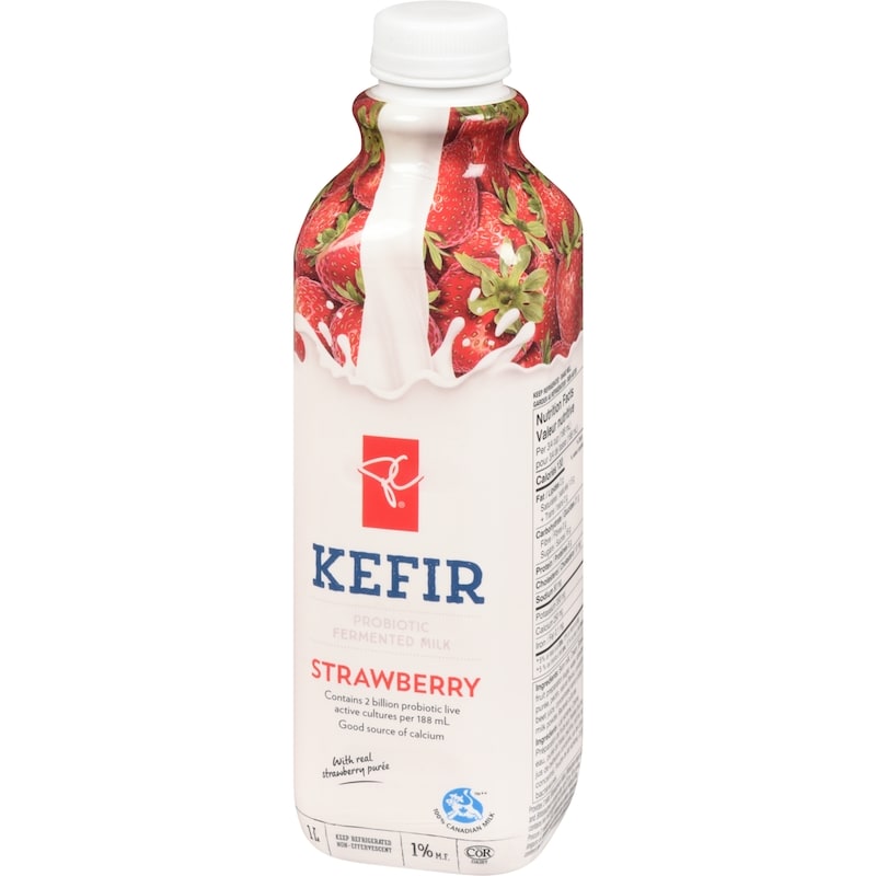 Strawberry Kefir Probiotic Fermented 1% M.F. Milk