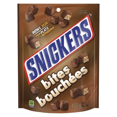 Snickers Bites Bowl Size Stand Up Pouch 400 g, $2.75/100g