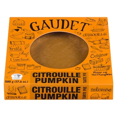 Gaudet Citrouille Tarte 500 g, 0,80 $/100g