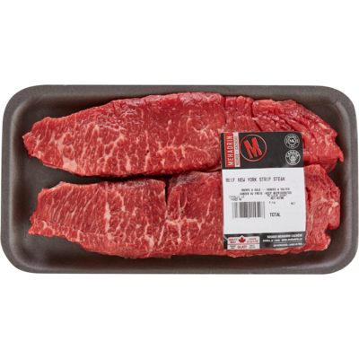 Kosher Mehadrin Contre-filet de bœuf New-York 65,02 $/1kg 29,50 $/1lb