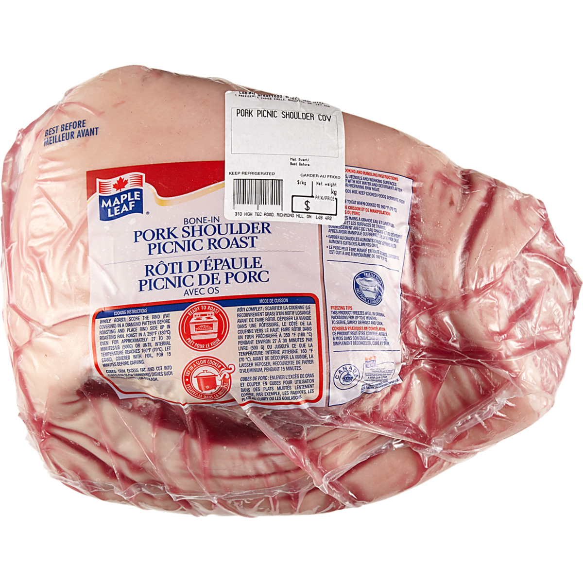 null Rôti d’épaule picnic de porc 8,80 $/1kg 3,99 $/1lb