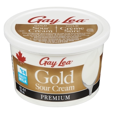 Gay Lea Gold Sour Cream 18% 425 ml, $1.17/100ml