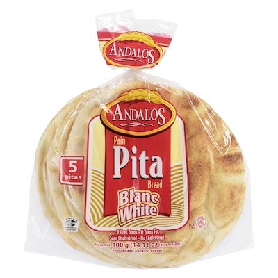null Pain pita blanc 400 g, 0,50 $/100g