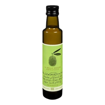 La Belle excuse Huile d’olive noire extra vierge La Belle Excuse 250 ml, 6,00 $/100ml