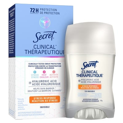Secret Désodorisant invisible réaction au stress 45 g, 27,76 $/100g