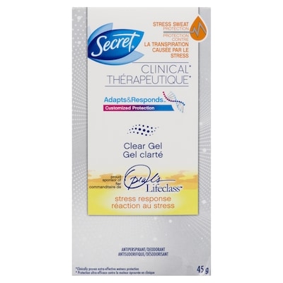 Secret Gel transparent réaction au stress 45 g, 25,53 $/100g