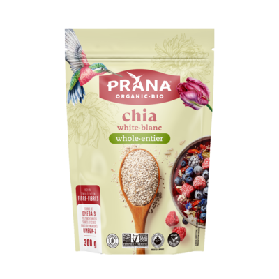 Prana Organic Whole White Chia Seeds 300 g, $2.83/100g