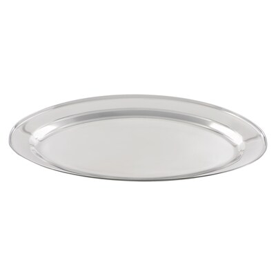 Browne & Co Plateau ovale en acier inoxydable, 16 po 1 ea, 19,99 $/1ch