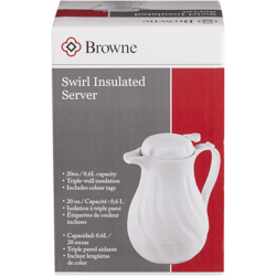 Browne & Co LTD Beverage Server, White 20 oz 1 ea, $36.99/1ea