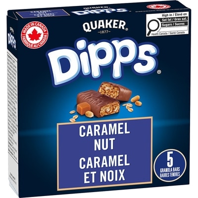 Quaker Dipps Granola Bars – Caramel Nut 156 g, $2.88/100g