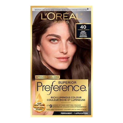 L'Oreal Paris Superior Préférence Permanent Hair Color Deep Brown 1 ea, $13.00/1ea